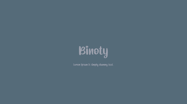 Binoty Font