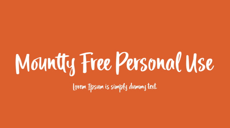 Mountty Free Personal Use Font