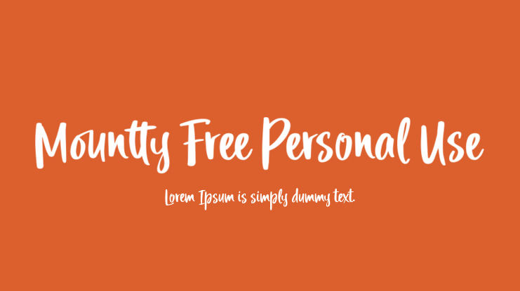 Mountty Free Personal Use Font