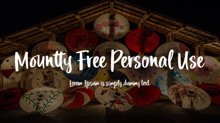 Mountty Free Personal Use Font