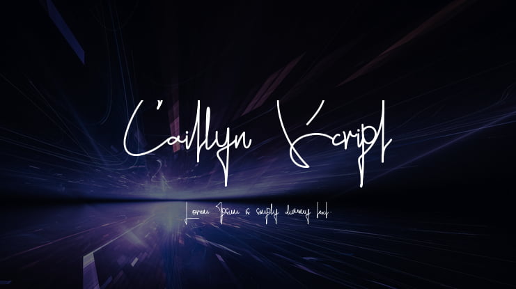 Caitlyn Script Font