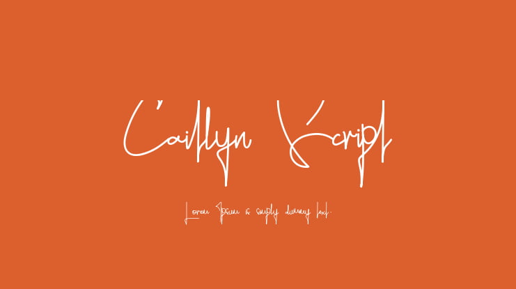 Caitlyn Script Font