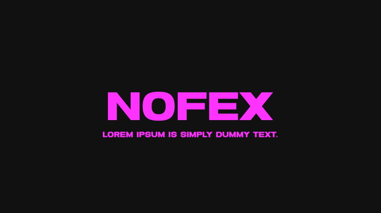 Nofex Font