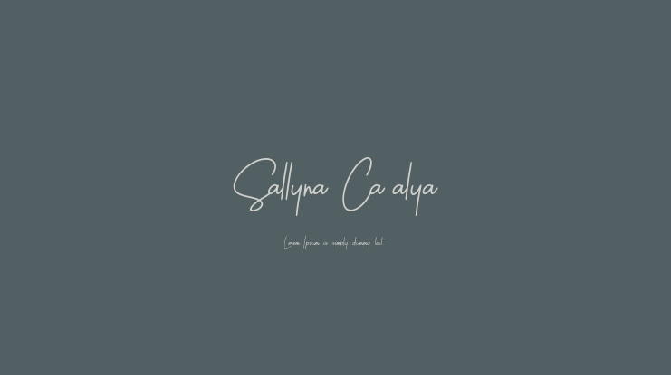 Sallyna Cattalya Font