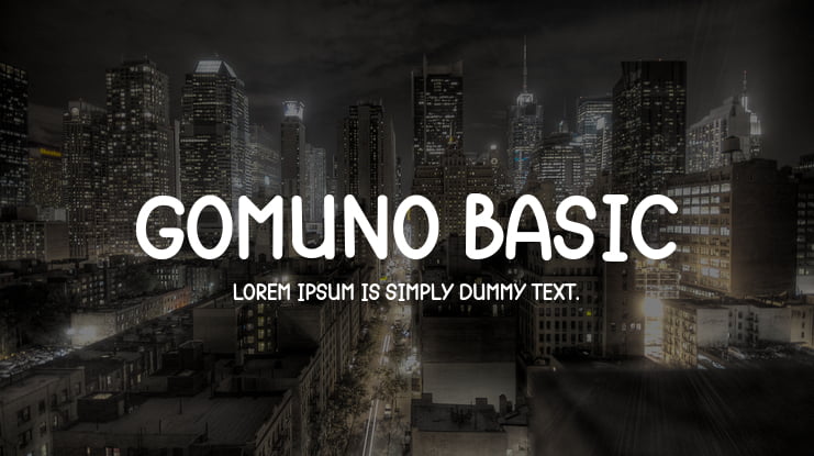 Gomuno Basic Font Family