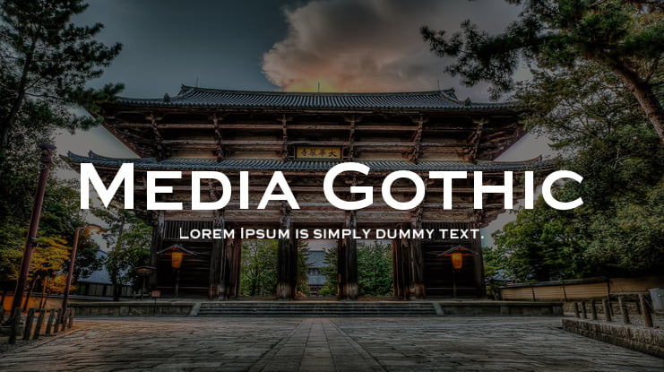 Media Gothic Font