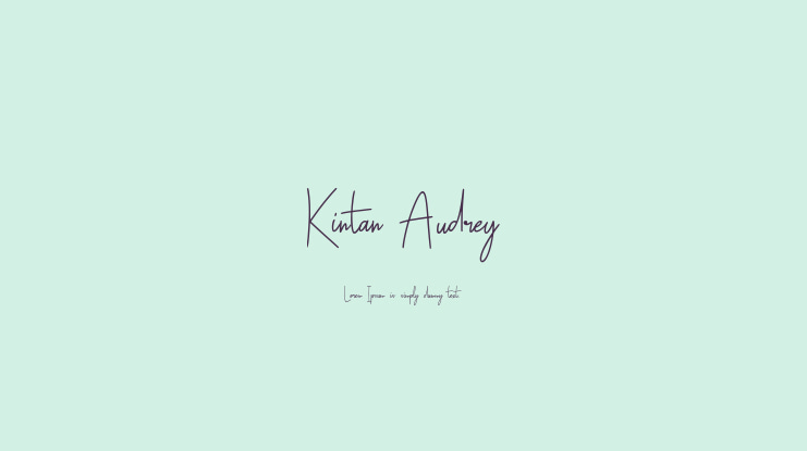 Kintan Audrey Font