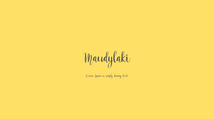 Maudylaki Font
