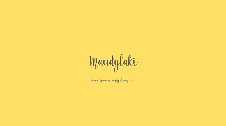 Maudylaki Font