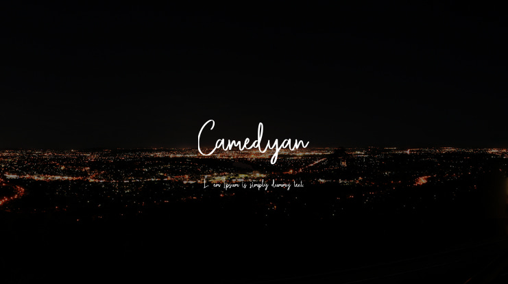 Camedyan Font