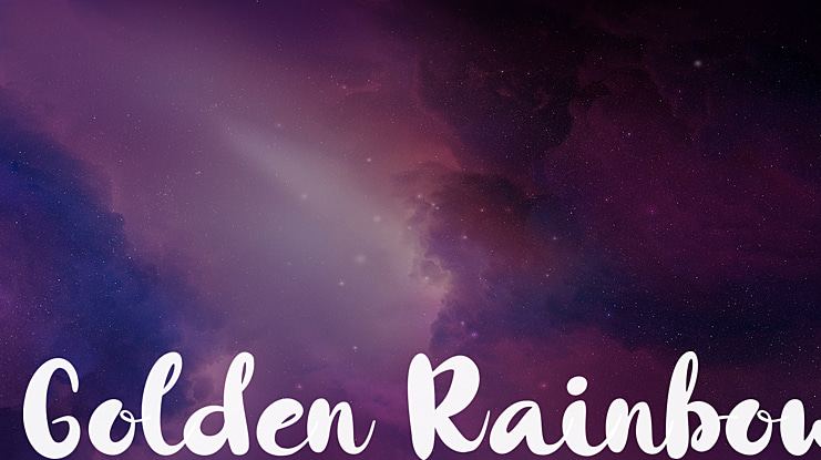 Golden Rainbow Font