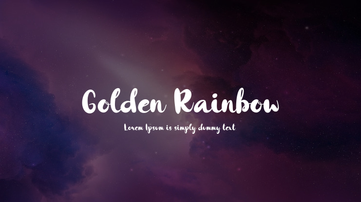 Golden Rainbow Font