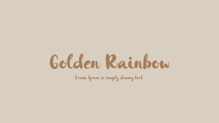 Golden Rainbow Font