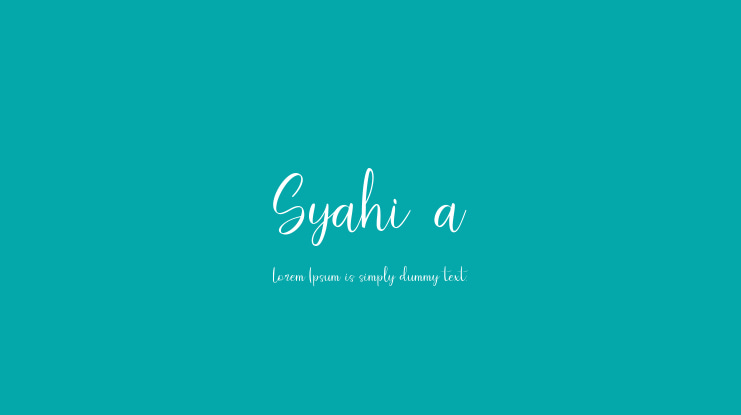 Syahilla Font