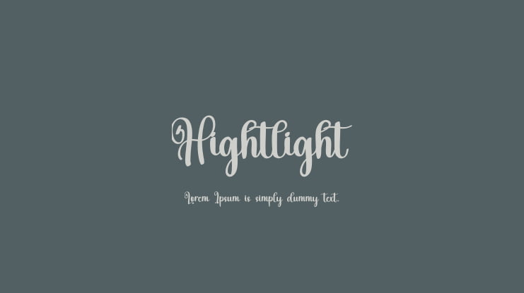 Hightlight Font