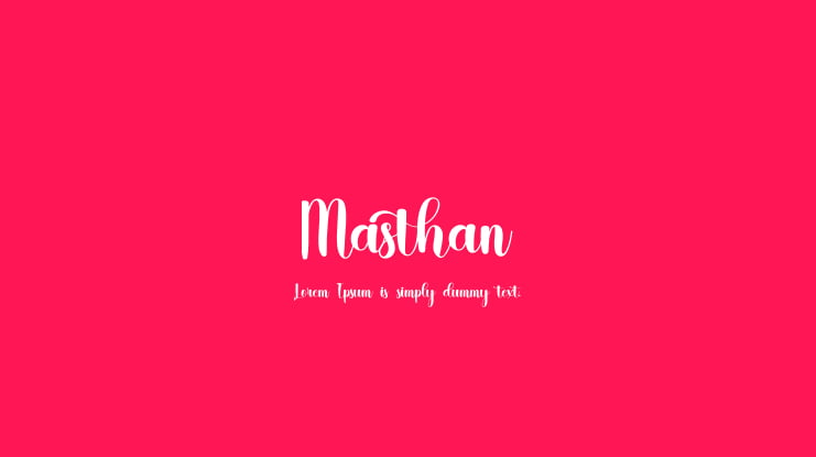 Masthan Font