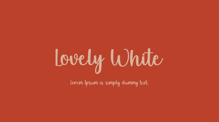 Lovely White Font
