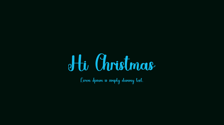 Hi Christmas Font