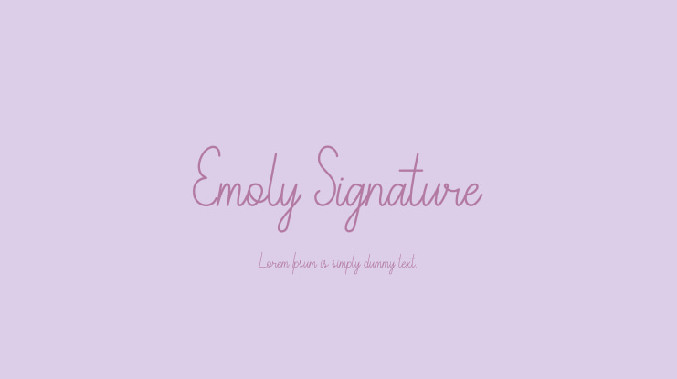 Emoly Signature Font