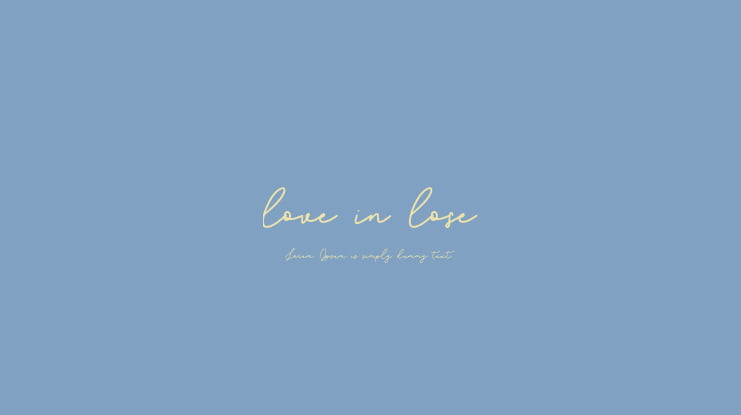 love in lose Font
