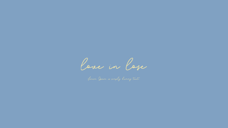love in lose Font