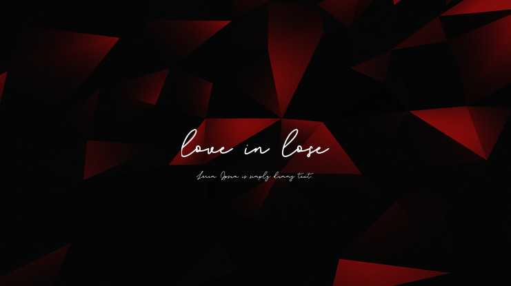 love in lose Font