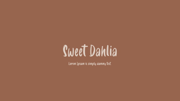 Sweet Dahlia Font