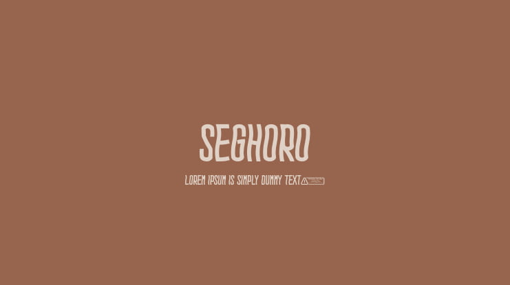 Seghoro Font