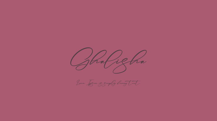 Ghalisha Font
