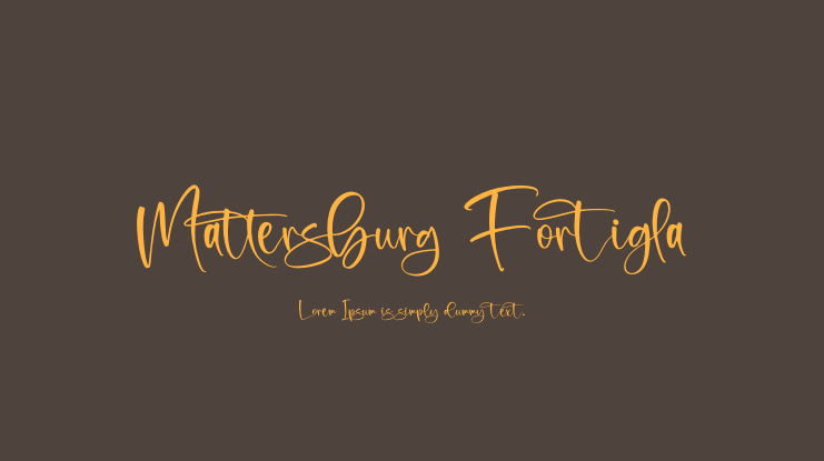 Mattersburg Fortigla Font