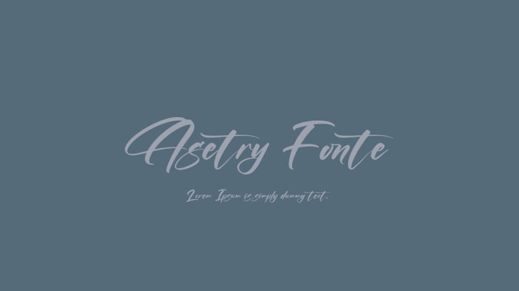Asetry Fonte Font