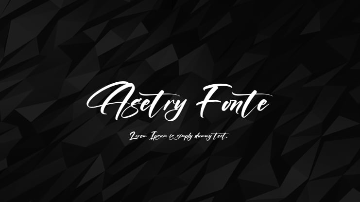 Asetry Fonte Font