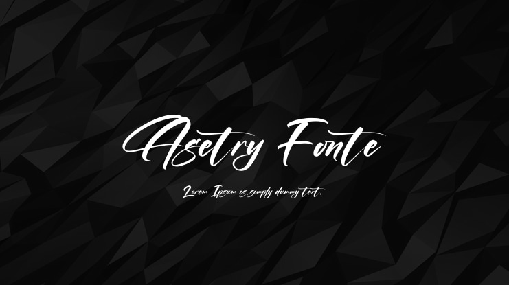 Asetry Fonte Font