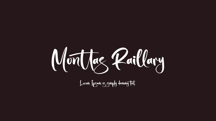 Monttas Raillary Font