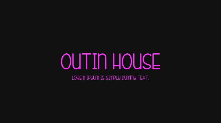 Outin House Font