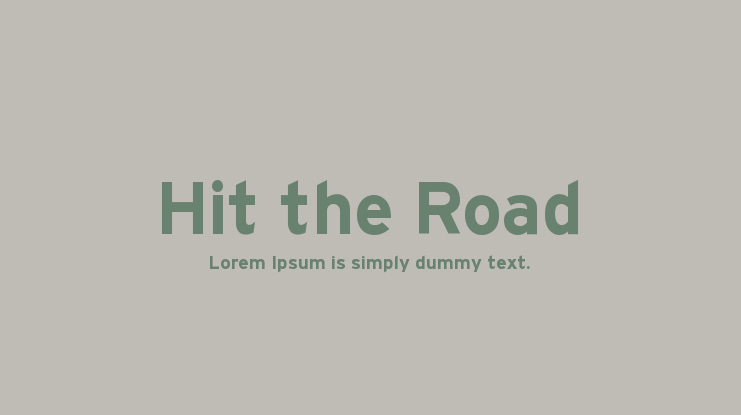 Hit the Road Font