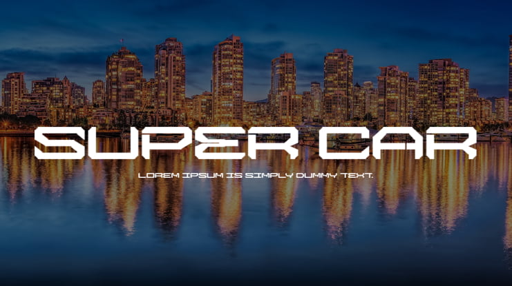 Super Car Font Family