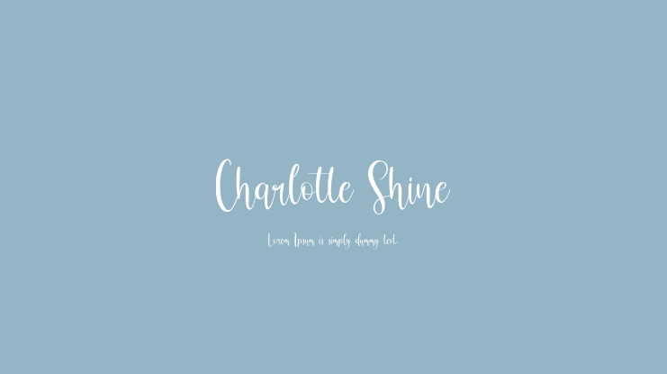 Charlotte Shine Font