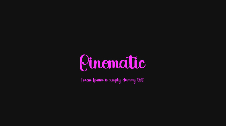 Cinematic Font