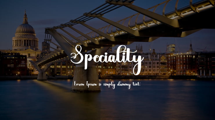 Speciality Font