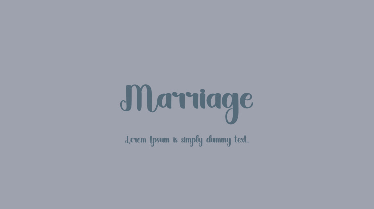 Marriage Font
