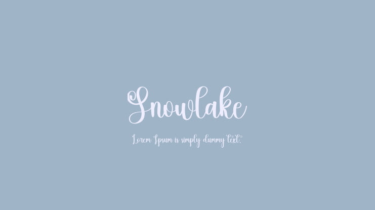 Snowlake Font
