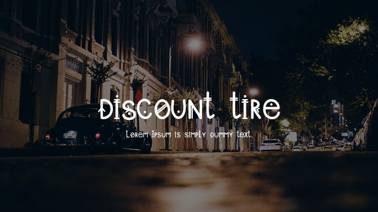 discount tire Font Family