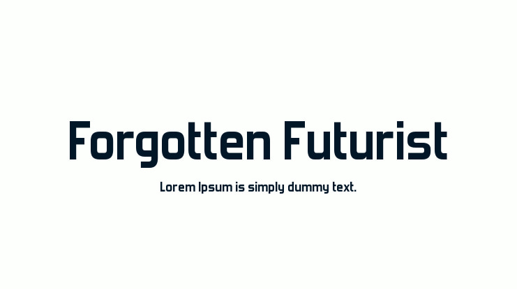 Forgotten Futurist Font Family