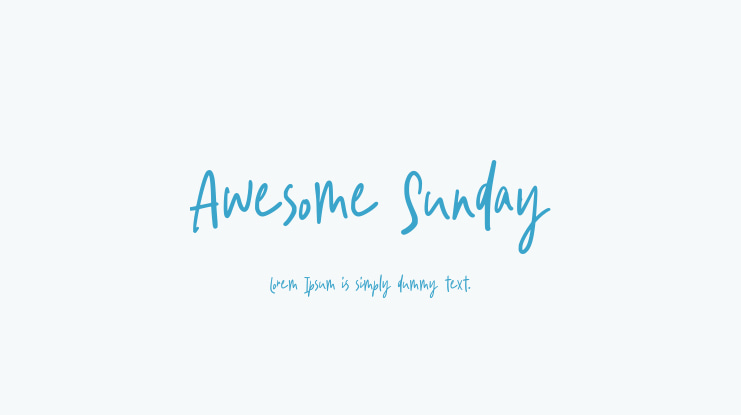 Awesome Sunday Font