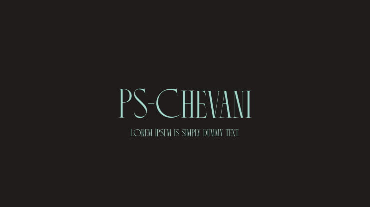 PS-Chevani Font