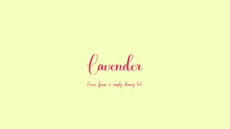 Lavender Font