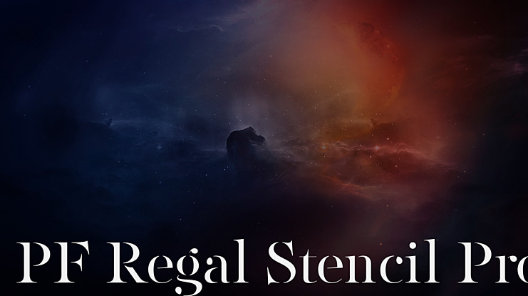 PF Regal Stencil Pro Font Family