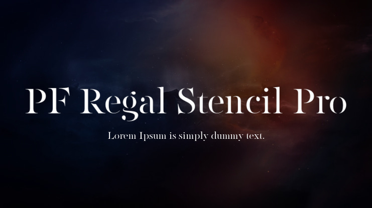 PF Regal Stencil Pro Font Family