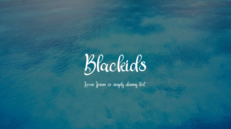 Blackids Font